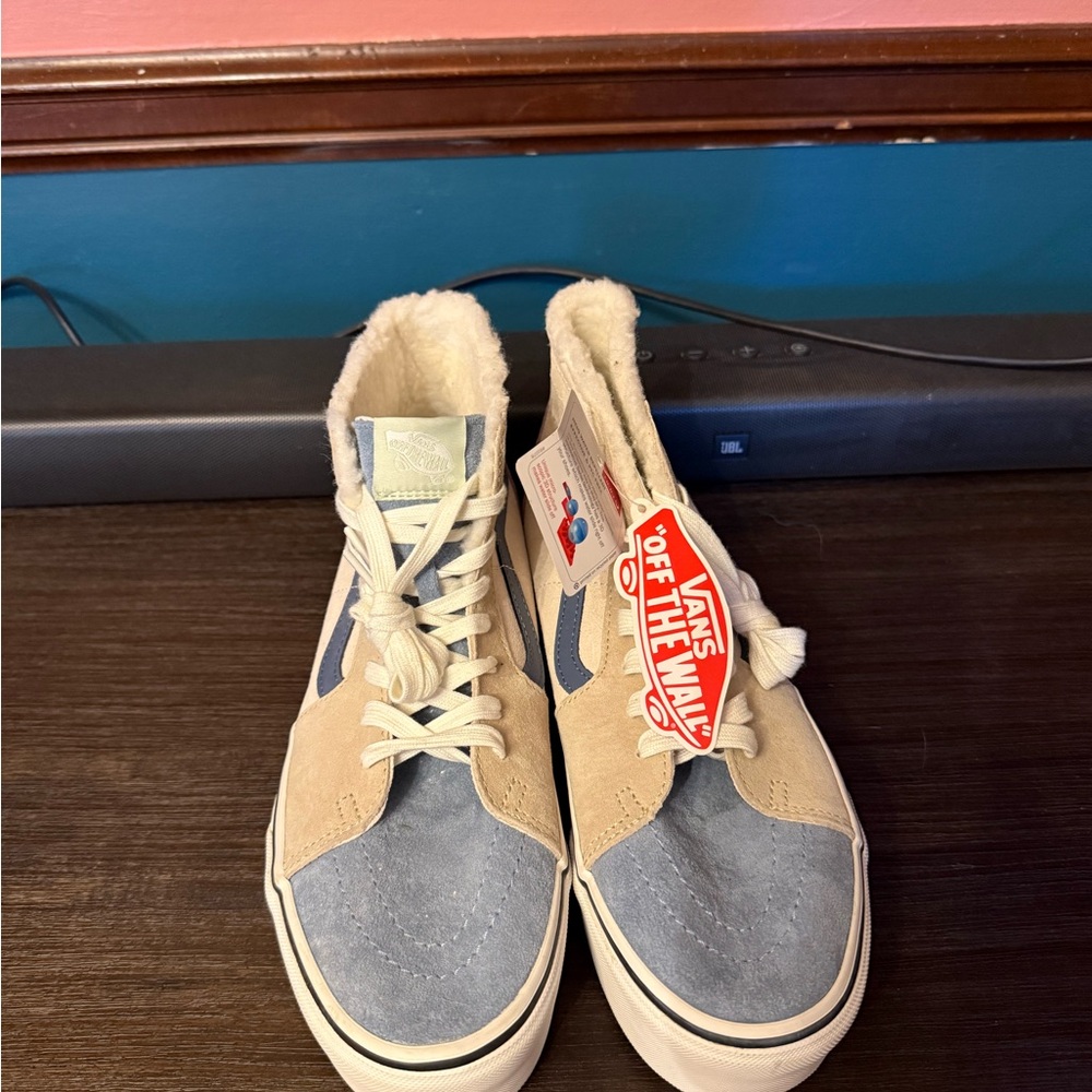 Vans Sk8-Hi Tapered Platform Multi Sherpa Suede Shoes Women Sneakers